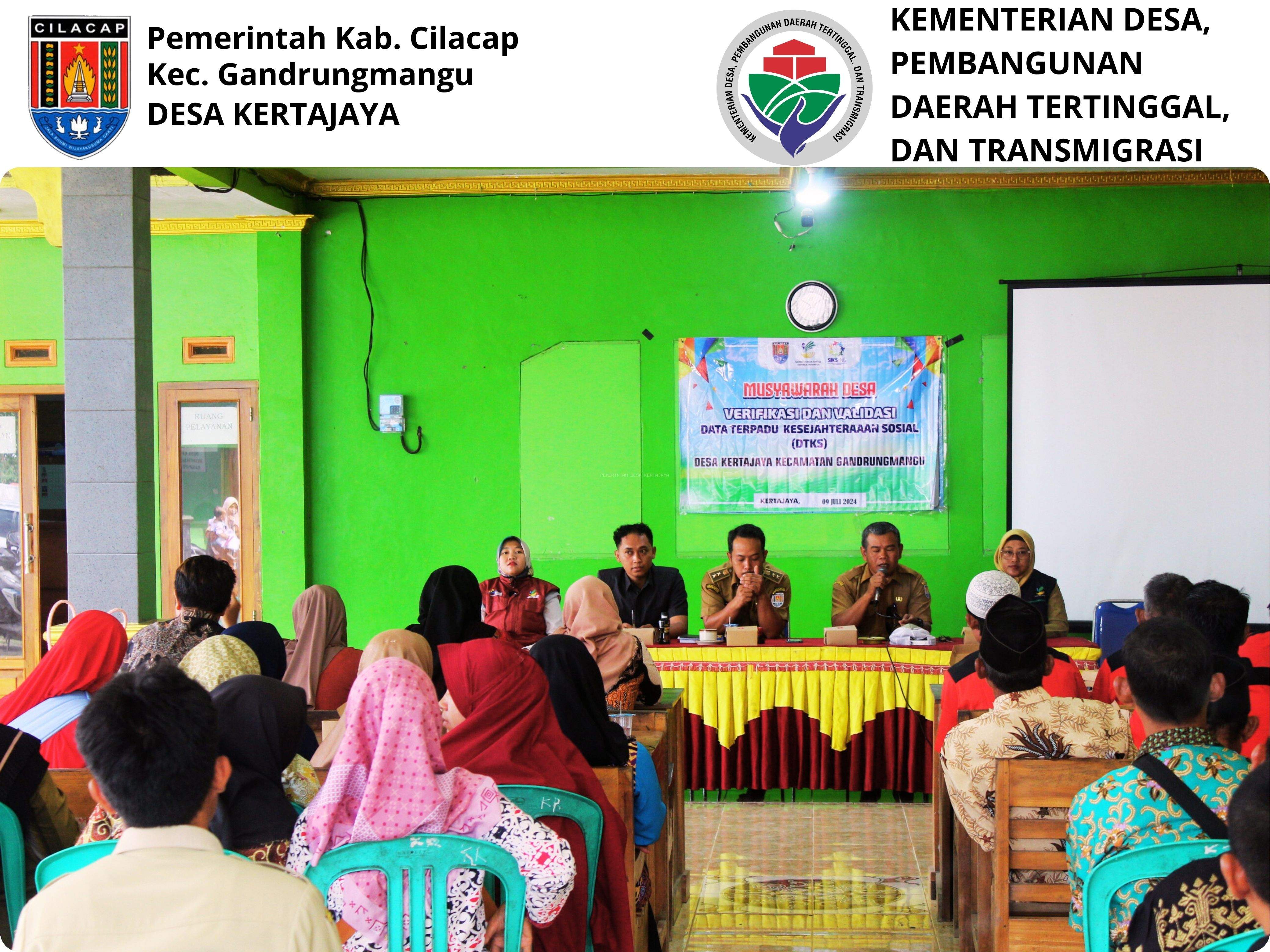 MUSYAWARAH DESA ( MUSDES ) DESA KERTAJAYA UNTUK MENYEPAKATI DTKS TAHUN 2024